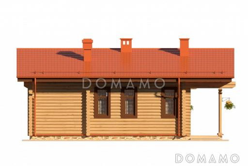 Проект бани c с террасой / Фасад 2