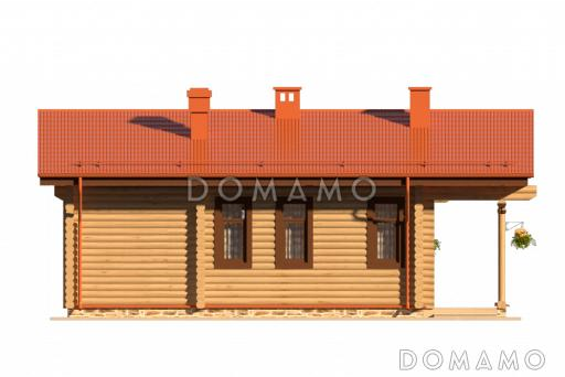 Проект бани c с террасой / Фасад 2