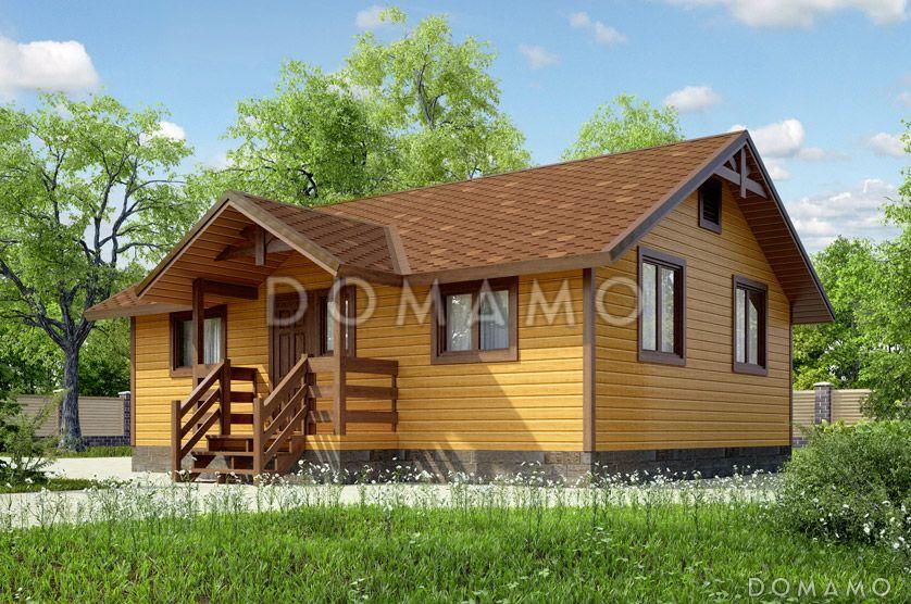 Проект одноэтажного компактного дома из бруса / 3