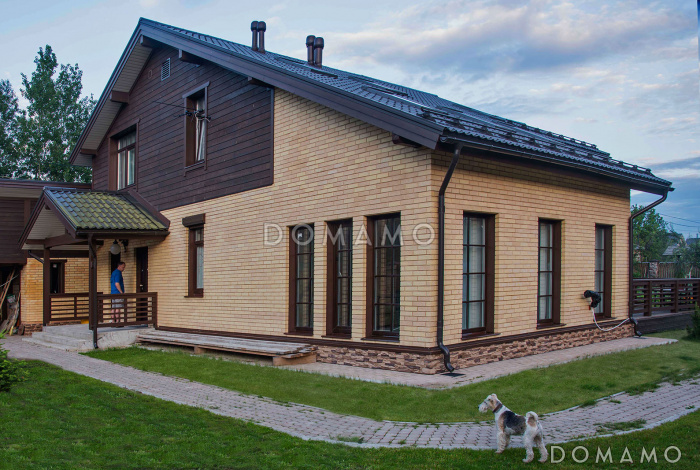 Проект каркасного дома с сауной на первом этаже Проект каркасного дома с сауной на первом этаже