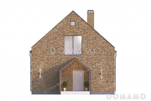 Проект одноэтажного дома с мансардой и террасой / Фасад 2