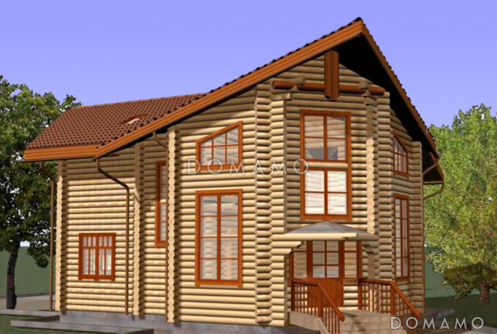 Проект двухэтажного дома с балконом, со вторым светом  Проект двухэтажного дома с балконом, со вторым светом