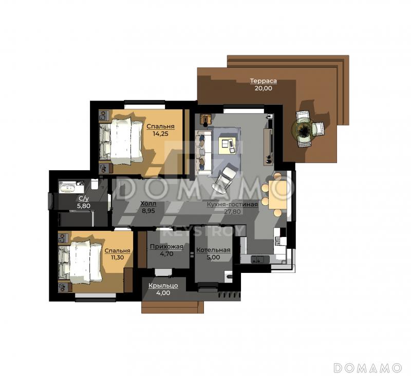 КейСтрой-311 / План 1 этажа