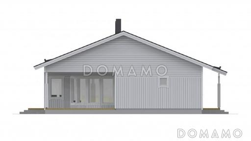 Проект каркасного дома с полукруглым эркером / Фасад 2