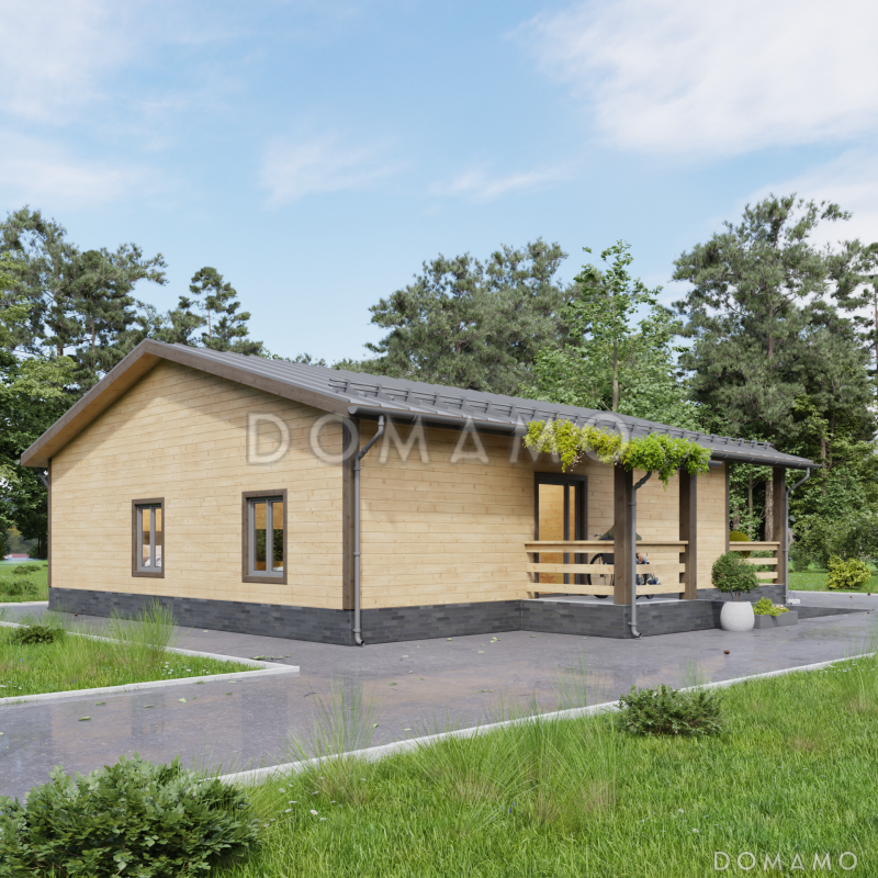 Дом, адаптированный для маломобильных людей, 10х10м. Дк-189 / 3