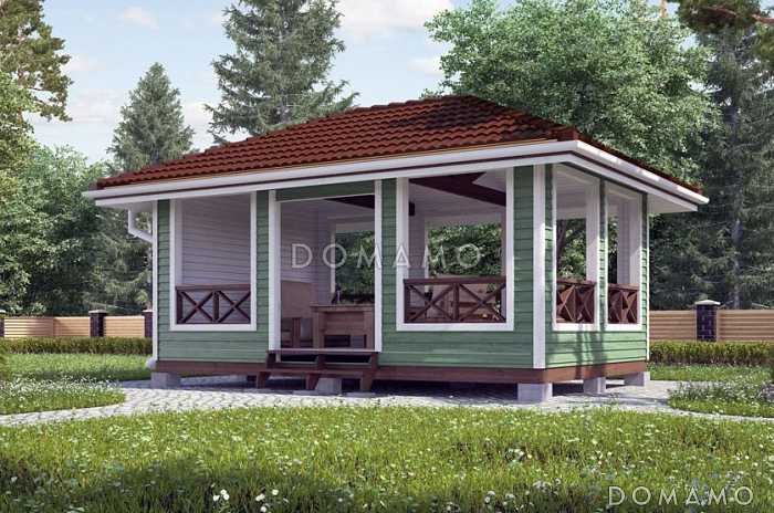Проект каркасной беседки 6х4