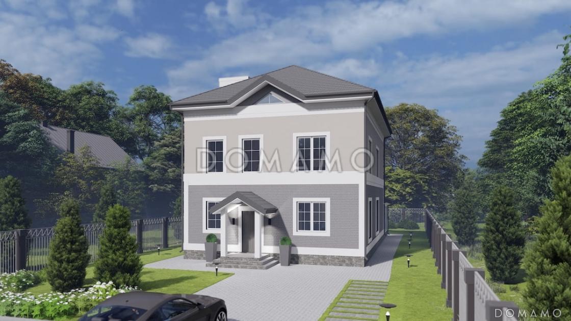 Проект двухэтажного дома с мансардой, мастер-спальней и остекленной террасой / 4