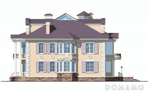 Проект изящного и просторного коттеджа / Фасад 4