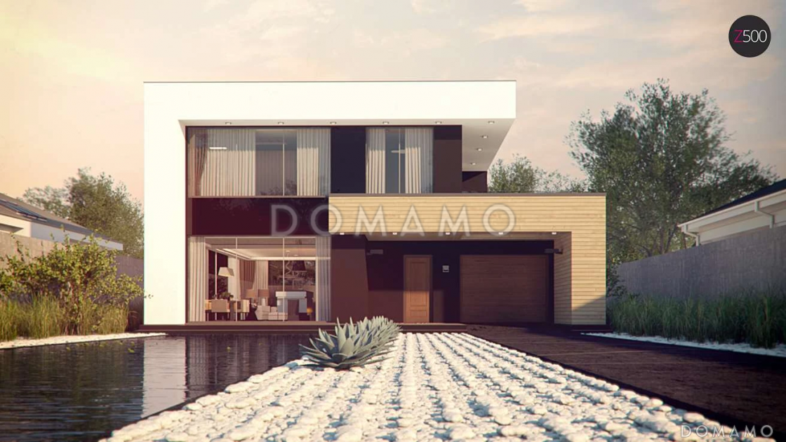 Проект дома из газобетона с 4 спальнями и большой гостиной, адаптированный для сейсмозоны / 2