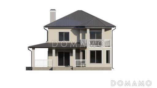 Проект двухэтажного дома в современном стиле / Фасад 2