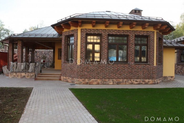 Проект беседки из кирпича с парной и санузлом Проект беседки из кирпича с парной и санузлом