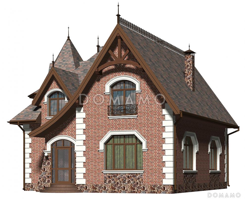 Проект дома из СИП панелей в английском стиле / 3