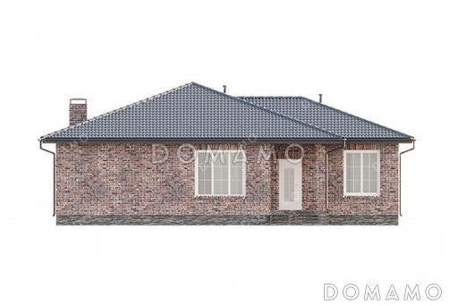 Проект дома с 4 спальнями и дневной зоной со вторым светом / Фасад 1