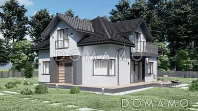 Проект двухэтажного дома с мансардой S-178-1