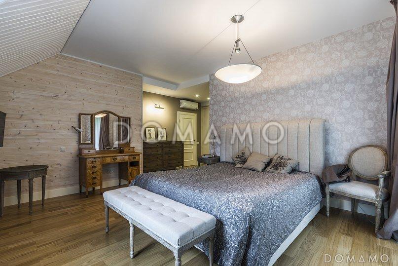 Проект каркасного дома в скандинавском стиле с террасой, эркером и большими окнами / 6