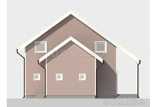 Дом с объединенной кухней-гостиной и большой террасой / Фасад 3