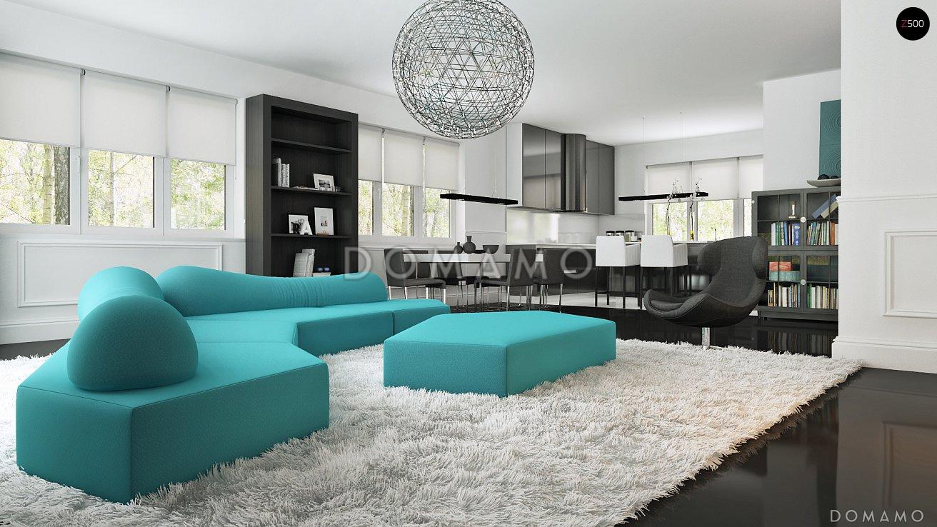 Проект просторного одноэтажного дома из газобетона с тремя спальнями и гаражом на два автомобиля / 5