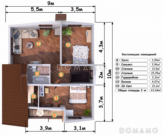 Тироль / План 2 этажа Тироль / План 2 этажа