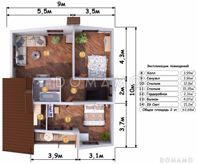 Тироль / План 2 этажа Тироль / План 2 этажа