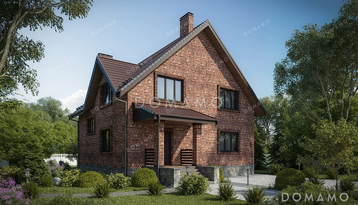 Проект одноэтажного дома с мансардой и тремя спальнями Проект одноэтажного дома с мансардой и тремя спальнями