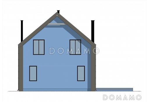 Проект двухэтажного дома в стиле барнхаус с 3 спальнями, большой гостиной и вторым светом / Фасад 4