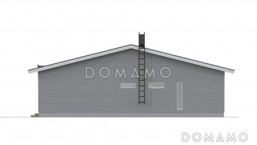Проект одноэтажного дома с большими окнами / Фасад 3