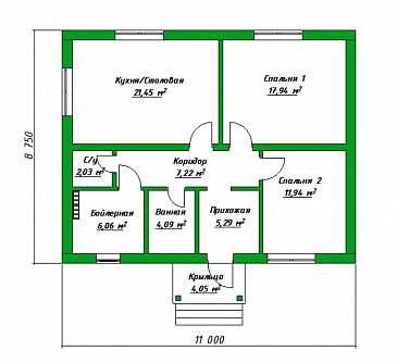 11-100 / План 1 этажа 11-100 / План 1 этажа
