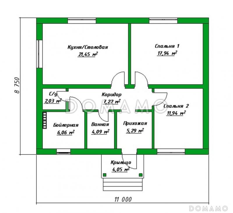 11-100 / План 1 этажа
