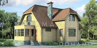 Проект деревянного дома с квадратной ванной комнатой Проект деревянного дома с квадратной ванной комнатой