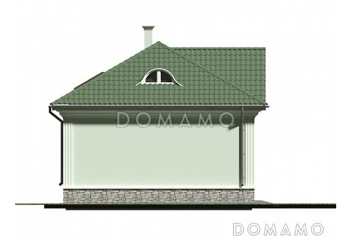Проект большого гаража на 2 машины с котельной и мансардой / Фасад 3