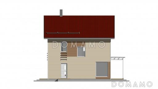 Проект двухэтажного каркасного дома c рациональной планировкой / Фасад 4