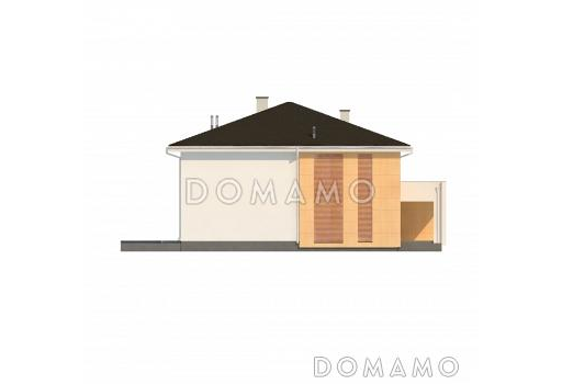 Проект просторного двухэтажного дома из газобетона с гаражом на два автомобиля для большой семьи  / Фасад 2