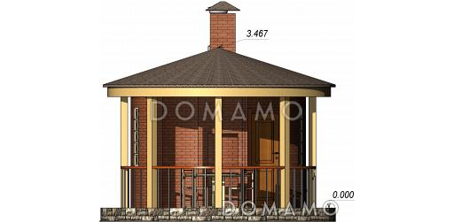 Проект винного погреба с террасой / Фасад 3
