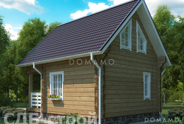 Дом из профилированного бруса по проекту ДПБ3 Дом из профилированного бруса по проекту ДПБ3