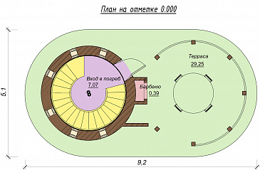 Проект винного погреба с террасой / План 1 этажа