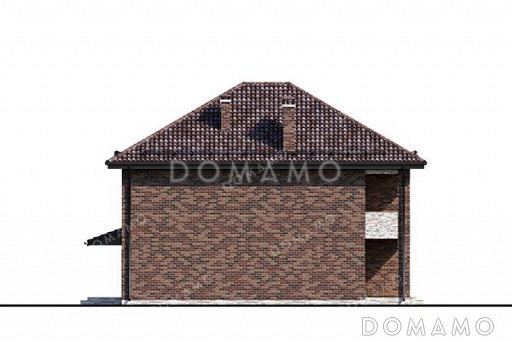 Проект двухэтажного дома с балконом / Фасад 1