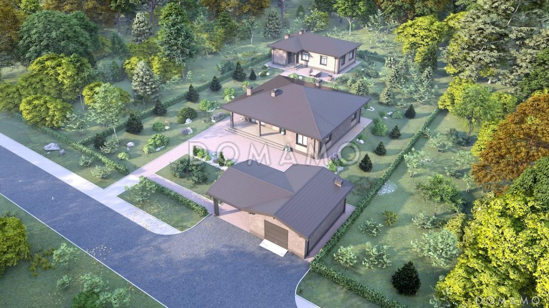 Проект утепленного гаража из газобетона с навесом и погребом / 5