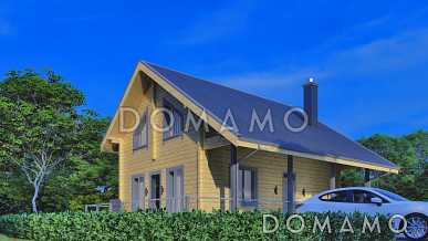 Проект двухэтажного дома с крытой и открытой террасами