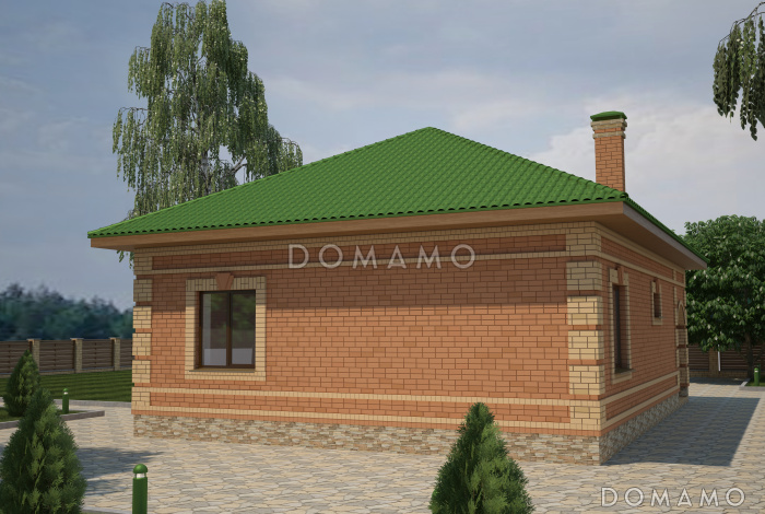 Проект компактного одноэтажного дома Проект компактного одноэтажного дома