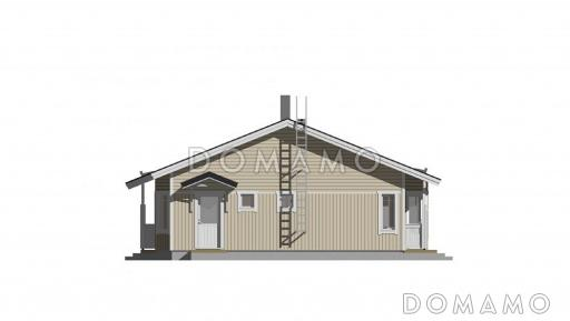 Проект каркасного дома с просторной кухней / Фасад 4