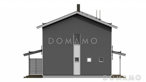 Проект двухэтажного дома с пятью комнатами на втором этаже / Фасад 1