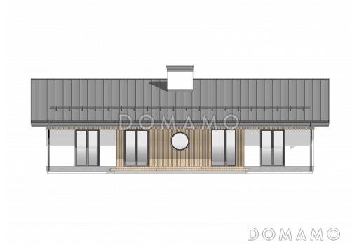 Проект дома из ж/б панелей с сауной и комбинированным фасадом SP-143-1 / Фасад 1