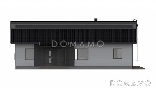Проект одноэтажного дома с отдельным входом в техническое помещение / Фасад 3