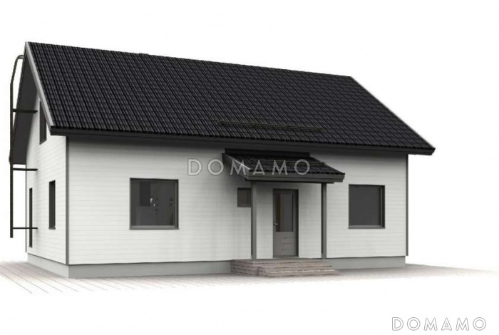 M-123 одноэтажный с мансардой дом