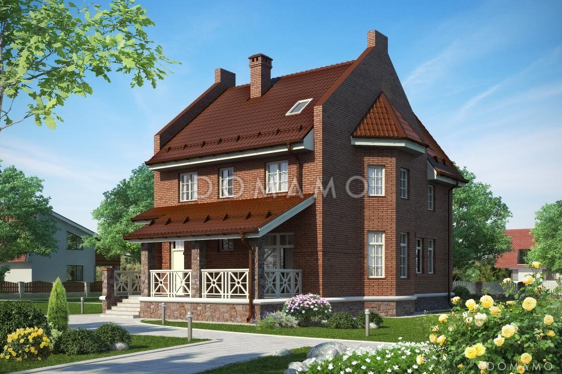 Частный дом с эркером, крытой террасой, балконом, большой кладовой на мансарде / 2