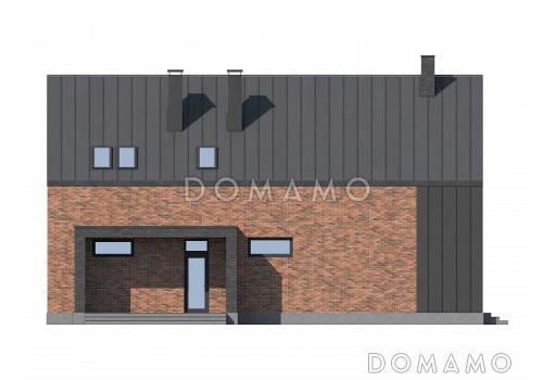 Проект дома в стиле барнхаус со вторым светом и лаунж-зоной наверху / Фасад 2