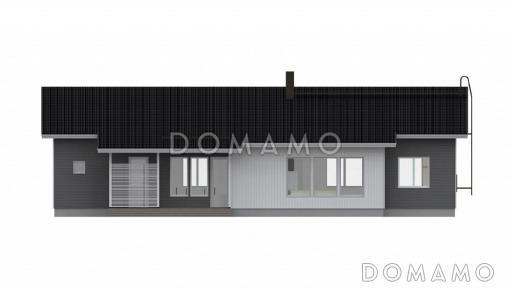 Проект каркасного дома с крытой террасой / Фасад 3