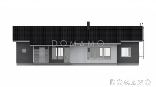 Проект каркасного дома с крытой террасой / Фасад 3