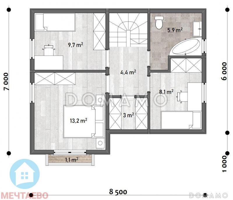 Реймс / План 2 этажа