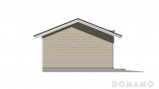 Проект каркасного гаража для двух машин с складским помещением / Фасад 4